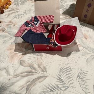 American Girl Red and Blue Cowgirl Outfit